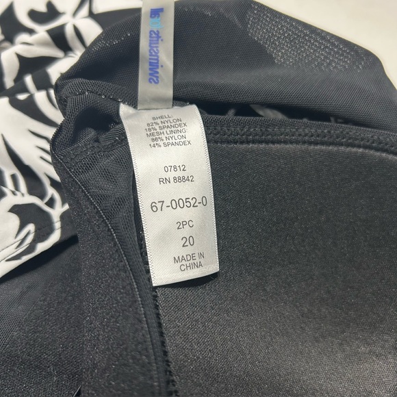 Women Tankini & Shorts black swimsuit by Swimsuits for All Size 20 bathing suit - Picture 9 of 10